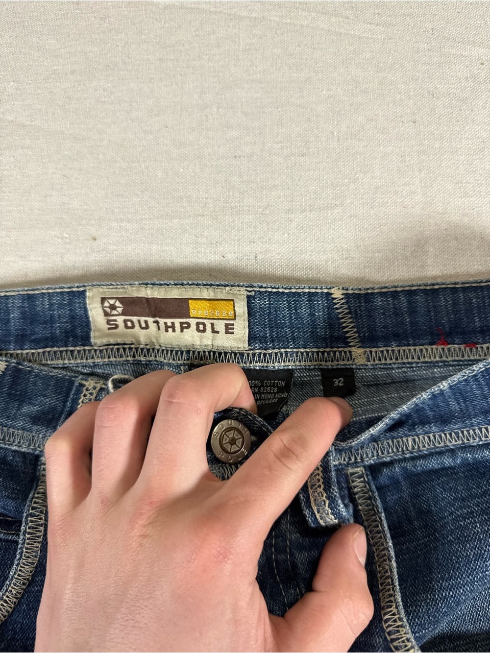 Y2K Baggy Southpole Bboy Jeans All Over Print Embroidery Bboy Character Jeans - Picture 6 of 12